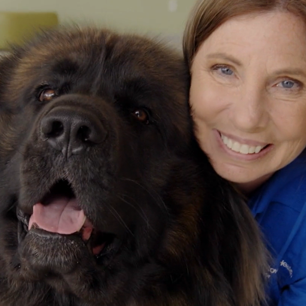 Cru and his owner | Doylestown Health