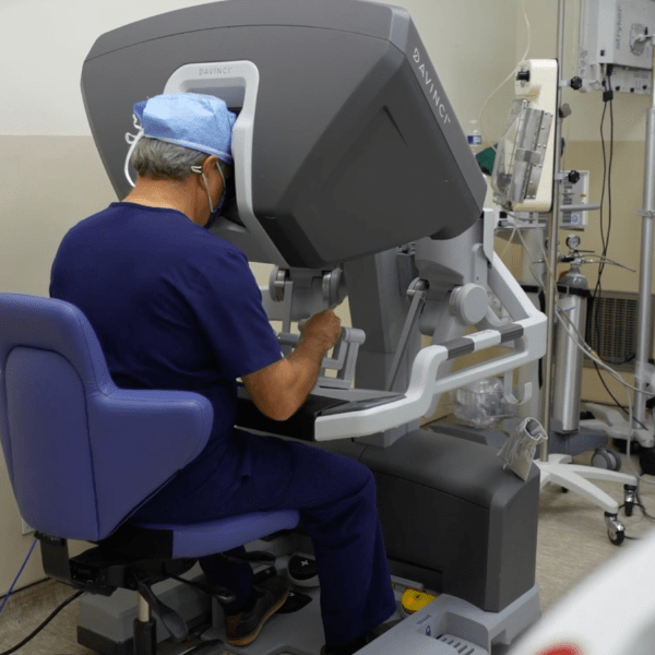 Technician operating machinery | Doylestown Health