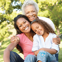 Elderly woman with daughter and granddaughter | Doylestown Health