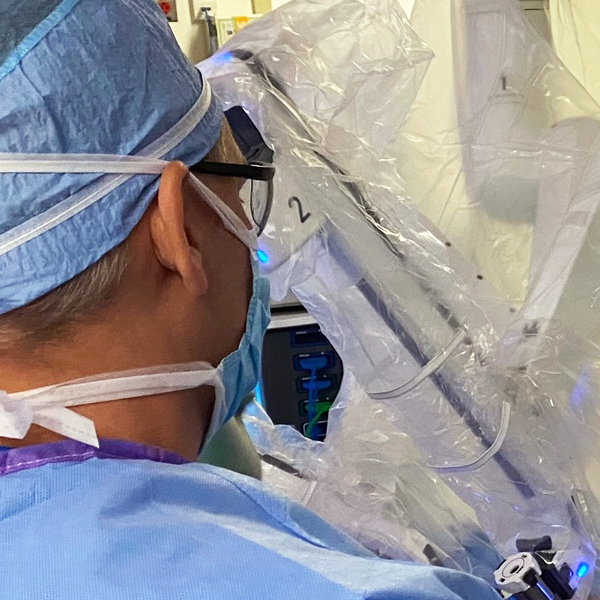 Robotic surgeon operating a surgery  | Doylestown Health
